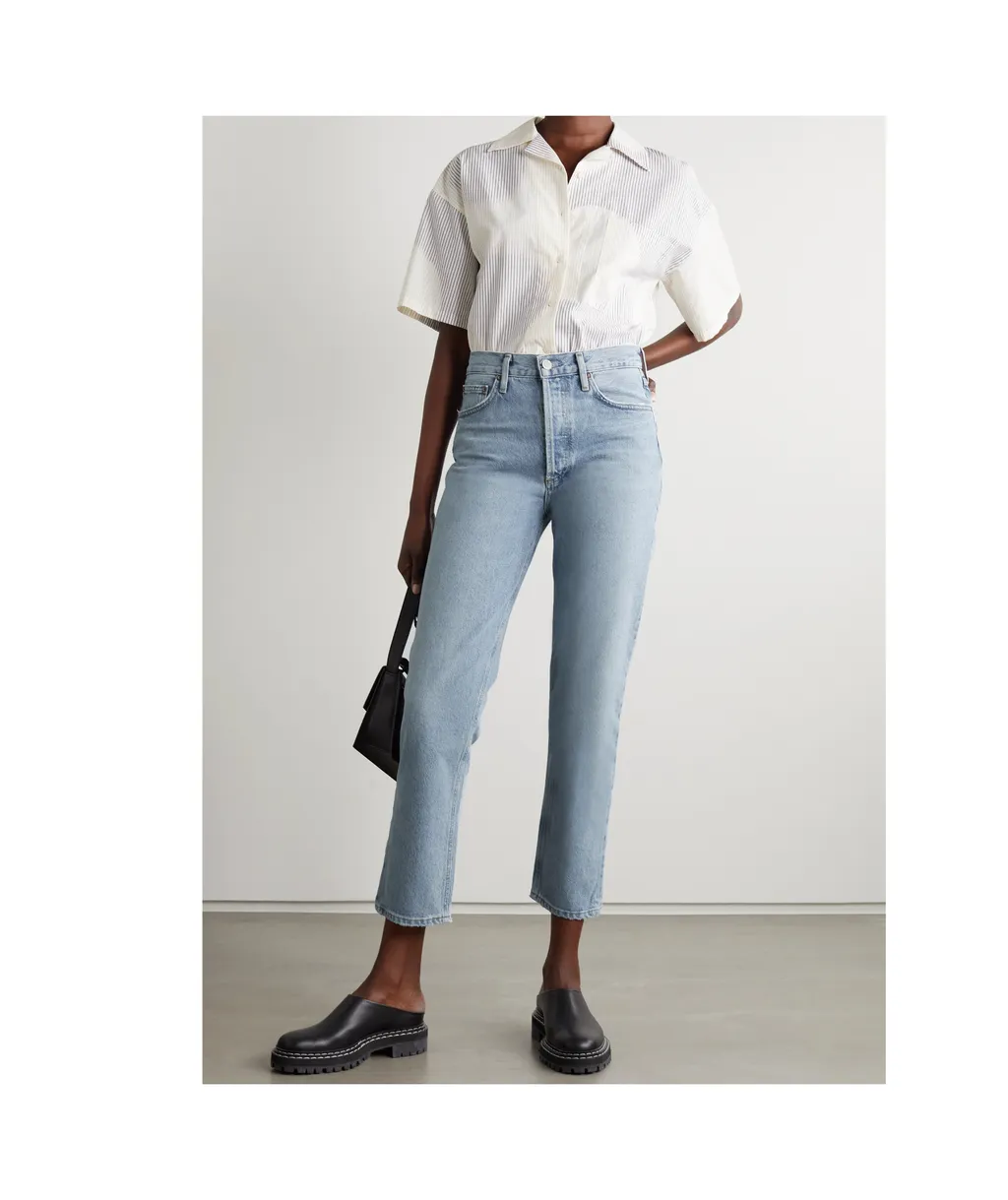 Fen High-Waisted Straight Leg Organic Jeans