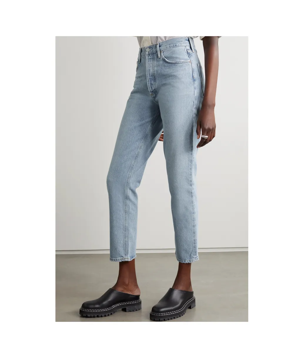 Fen High-Waisted Straight Leg Organic Jeans