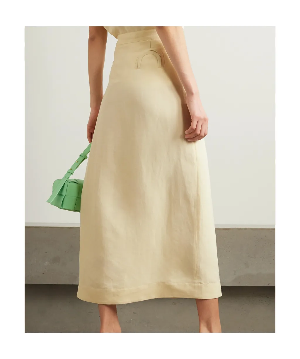 Twill Midi Skirt