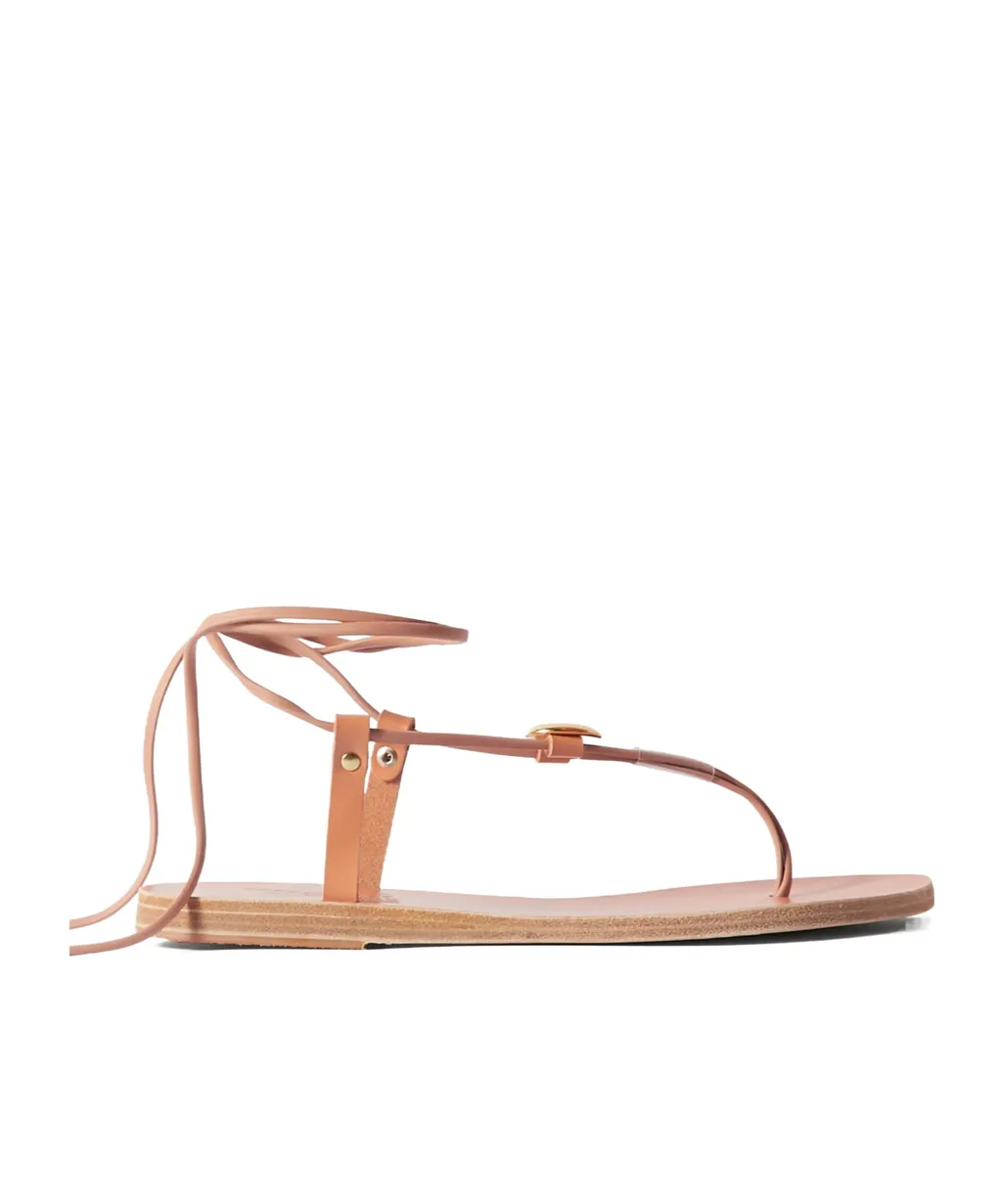 Round-Toe Flat Sandals