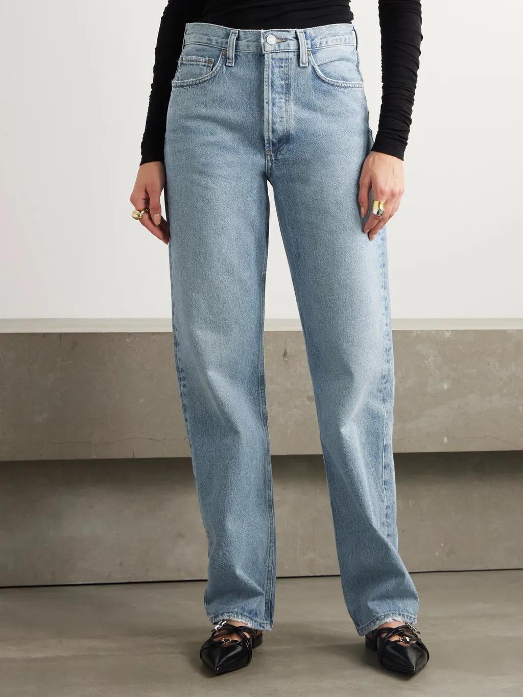 High Waist Straight Jeans