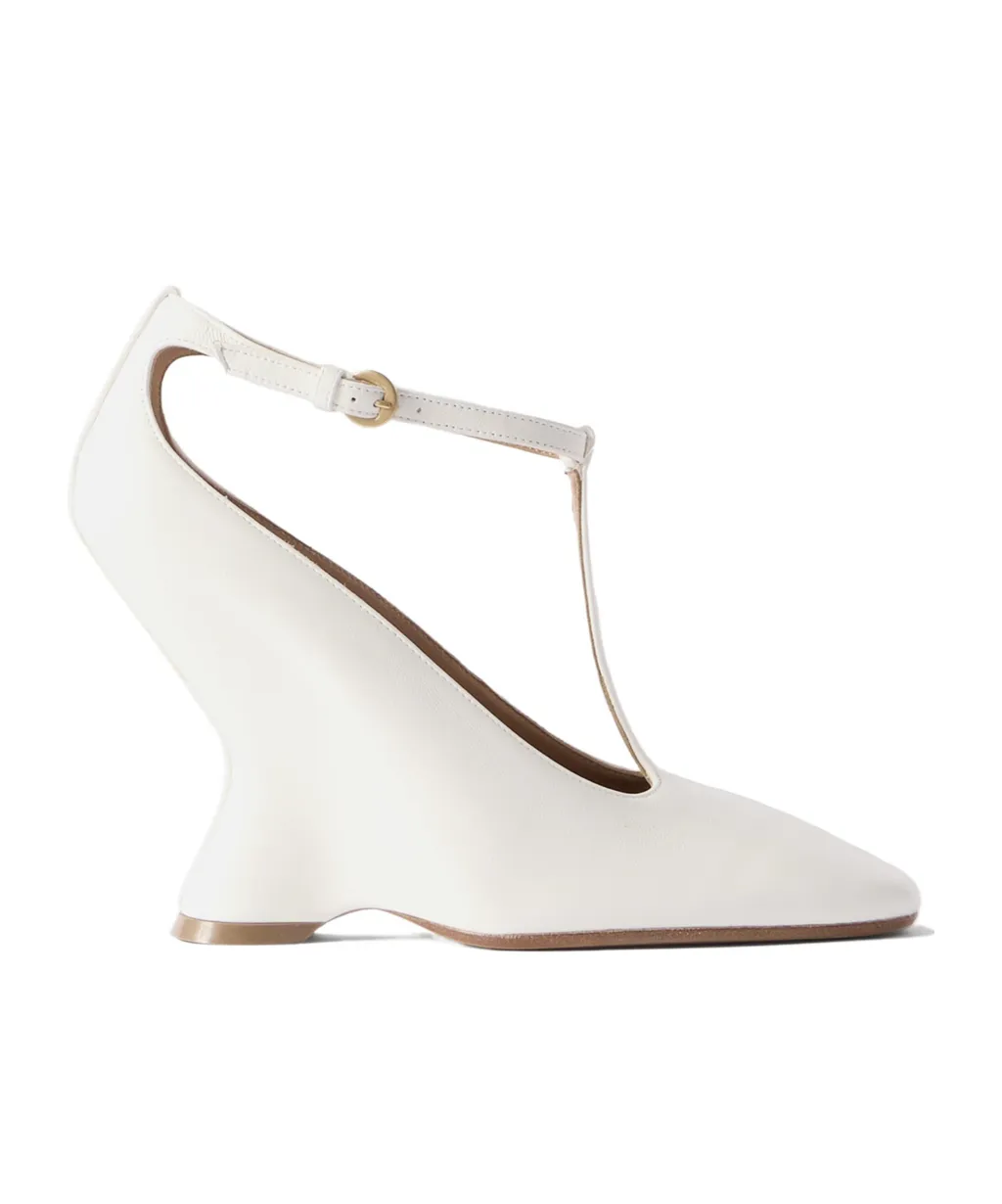 Square-Toe Wedge Heels