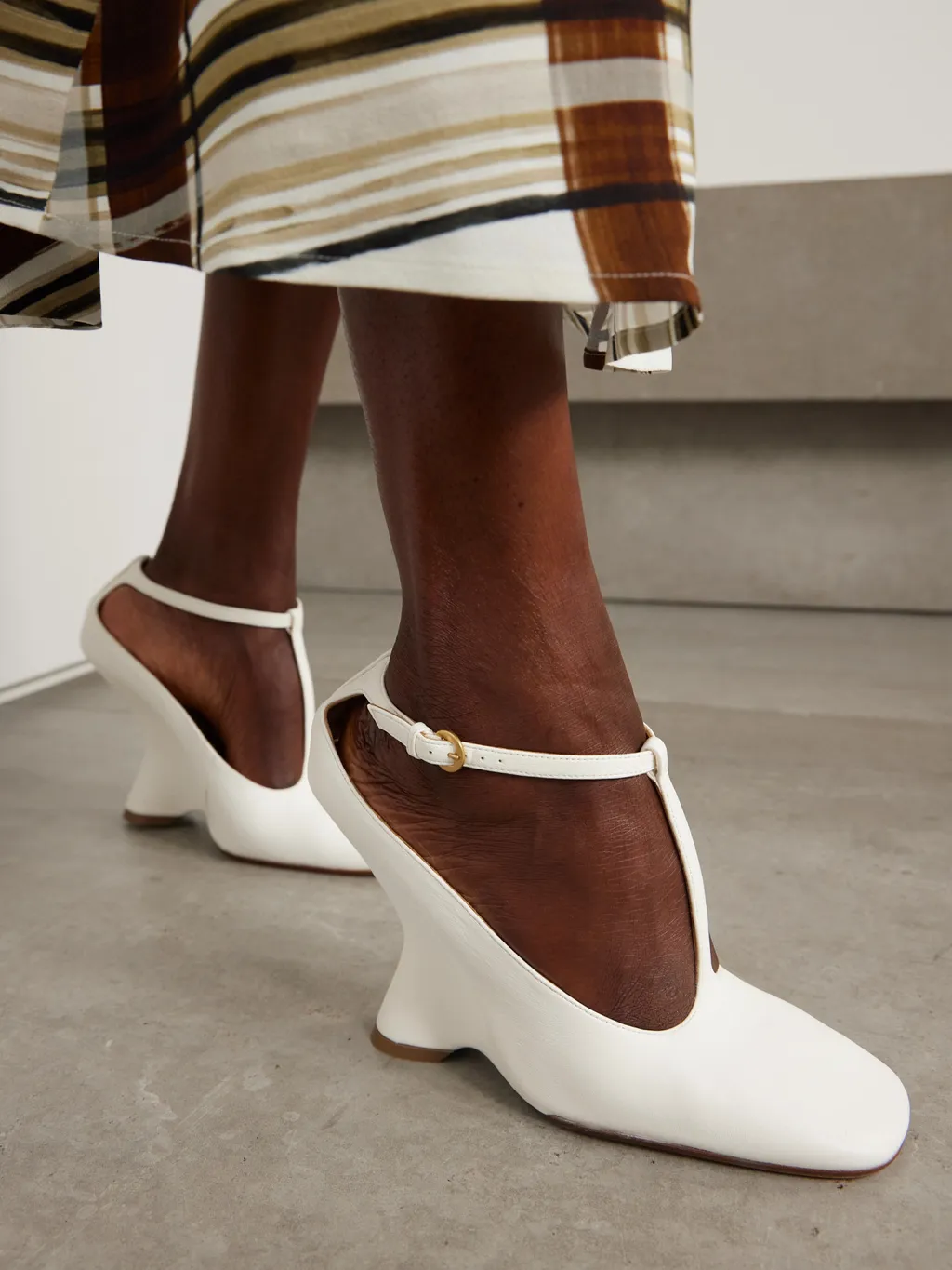 Square-Toe Wedge Heels