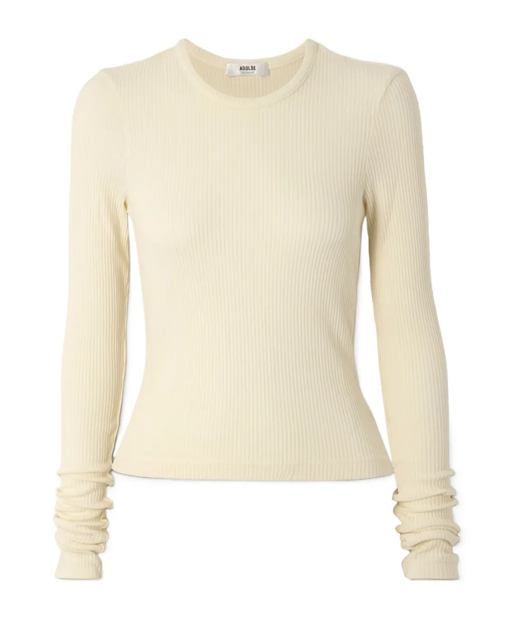 Ribbed Stretch T-Shirt