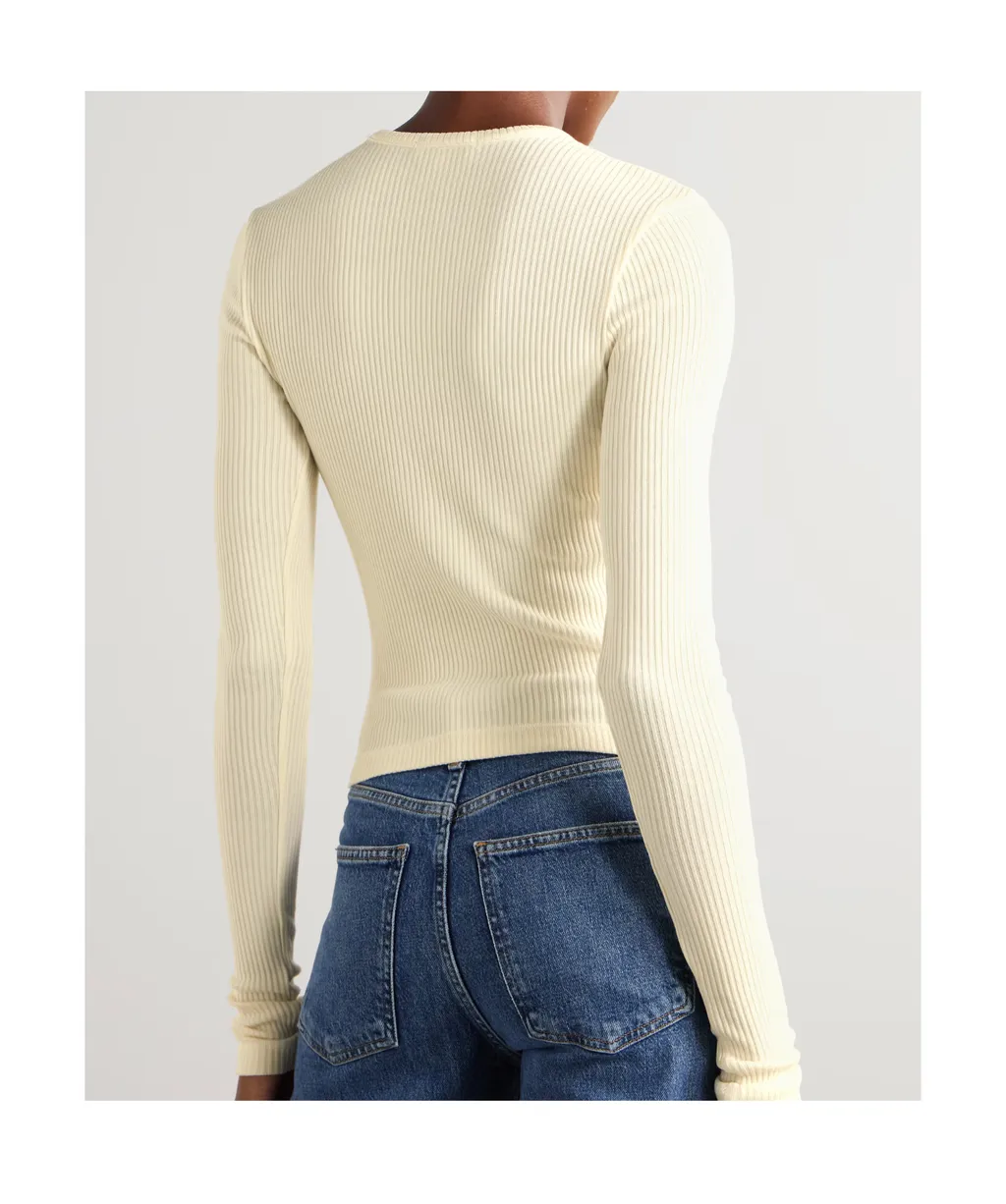 Ribbed Stretch T-Shirt
