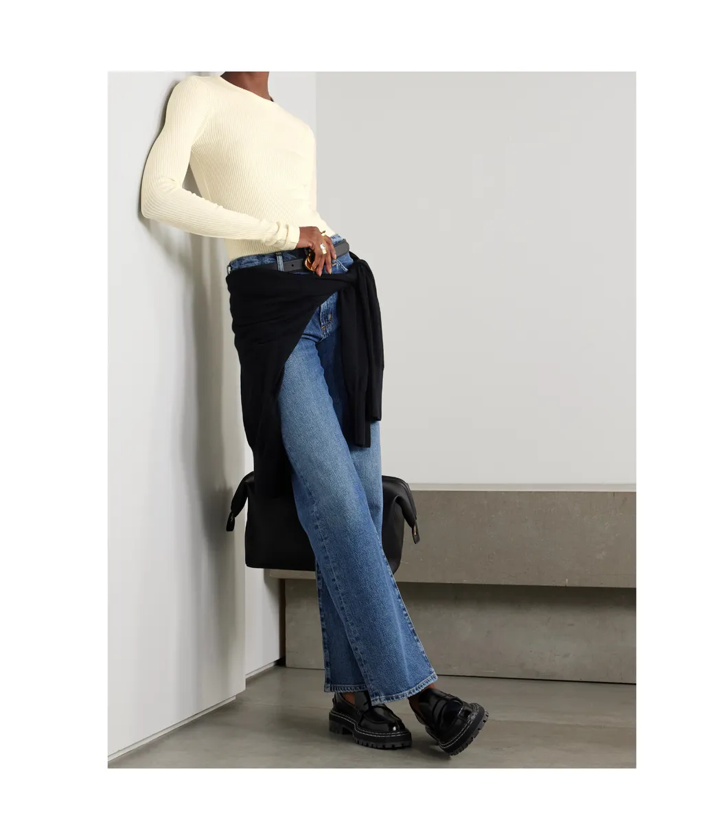 Ribbed Stretch T-Shirt