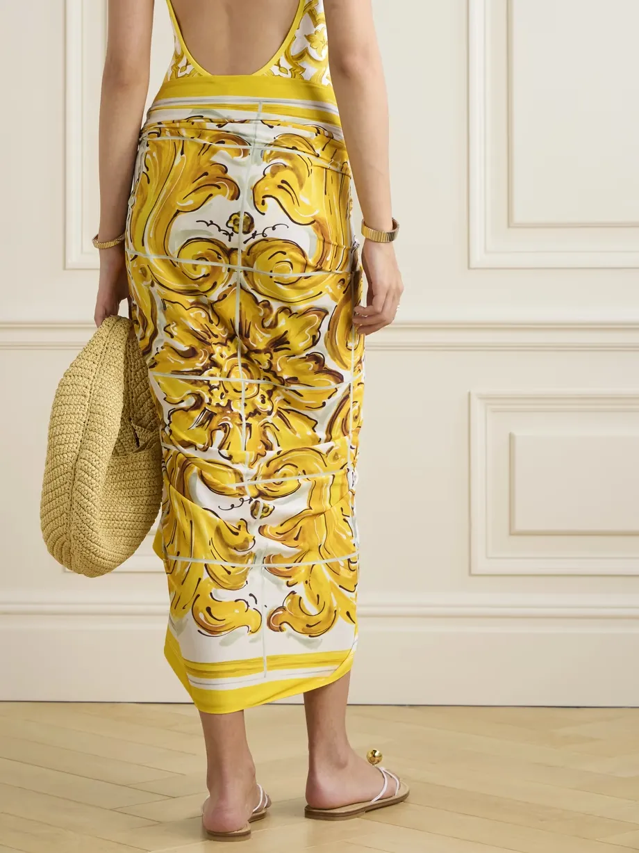 Majolica Printed Jersey Pareo