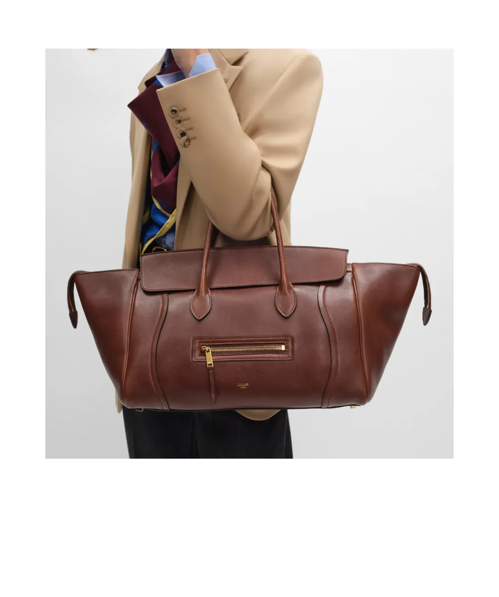 Medium New Luggage In Supple Shiny Lambskin