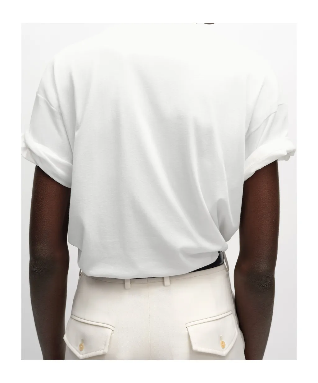 Double Layered T-Shirt In Fine Cotton Jersey
