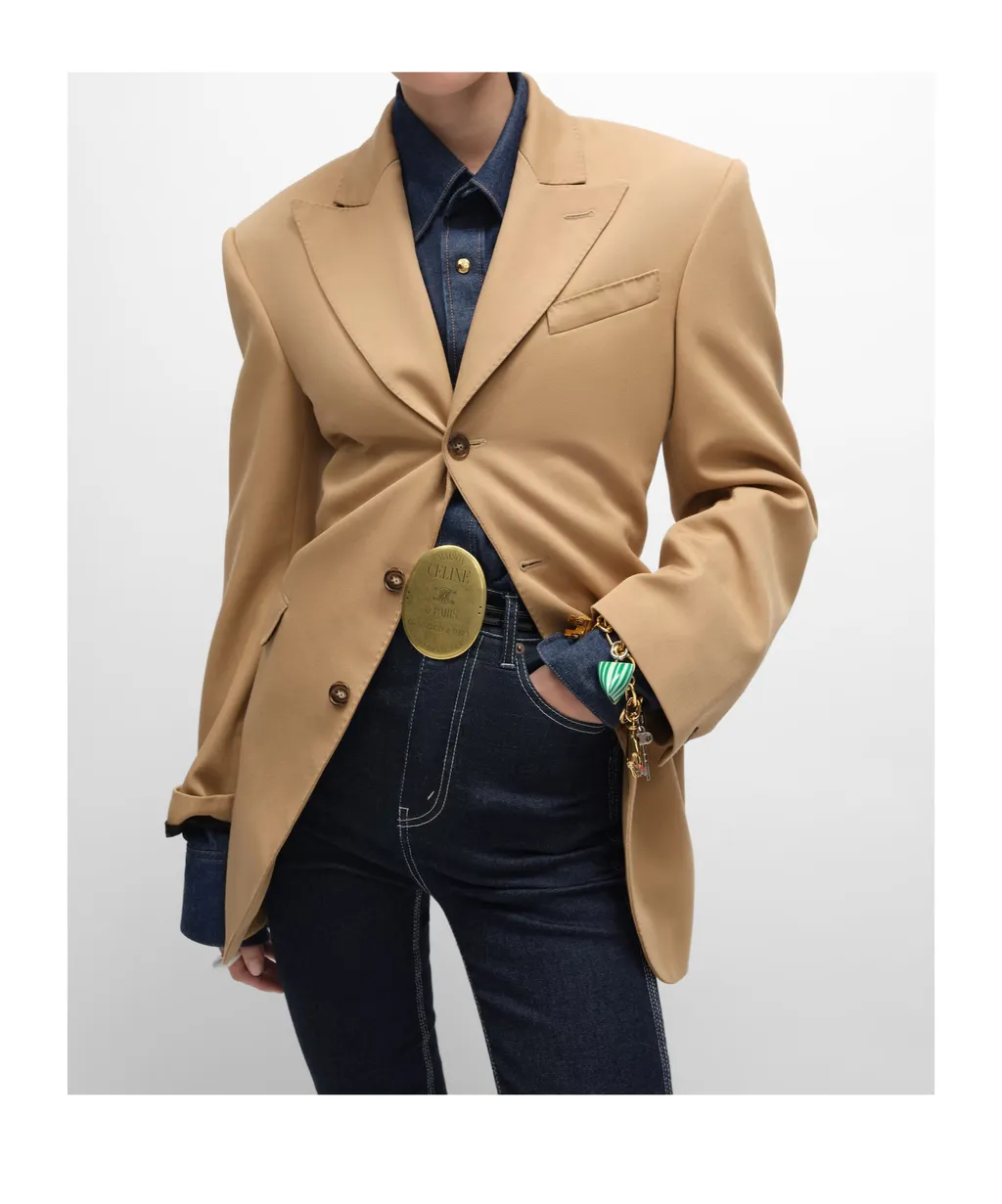 Colonne Jacket In Diagonal Wool