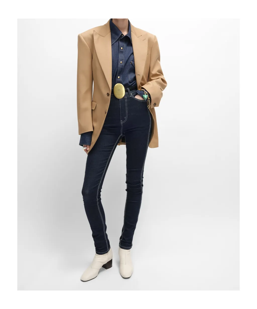 Colonne Jacket In Diagonal Wool