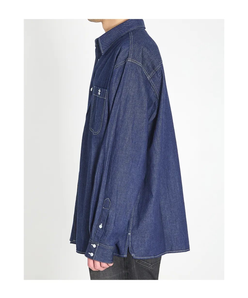 Long-Sleeved Denim Shirt
