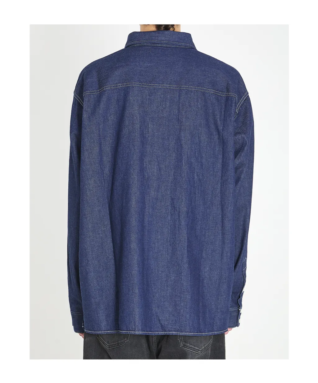 Long-Sleeved Denim Shirt