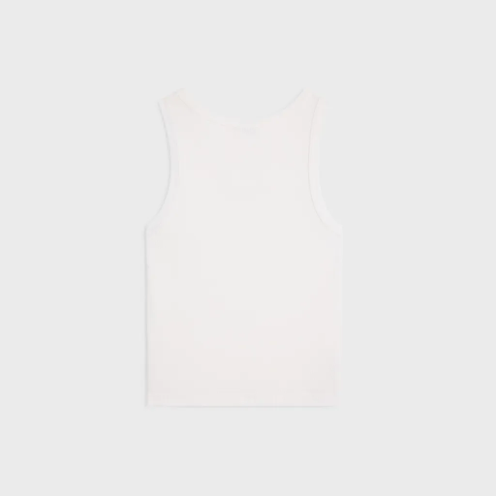 Triomphe Tank Top In Ribbed Cotton