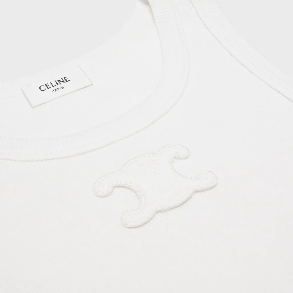 Triomphe Tank Top In Ribbed Cotton