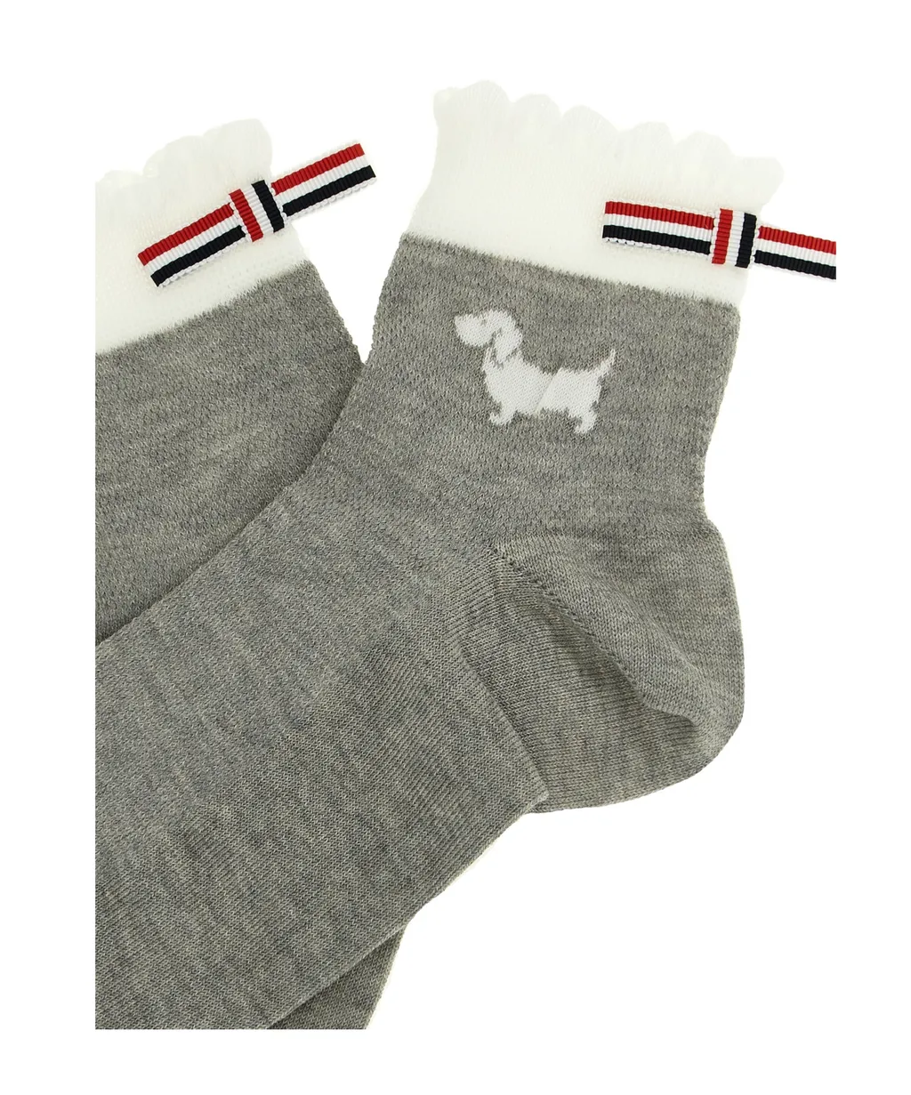 Thom Browne Hector Intarsia-Knit Socks