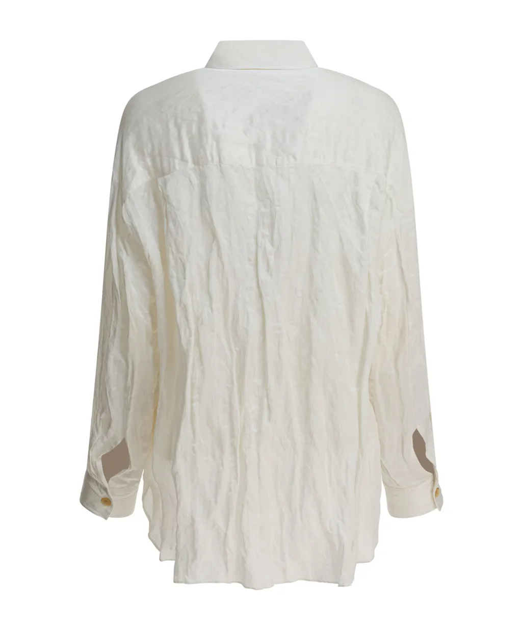 Khaite Long-Sleeved Crinkled Shirt