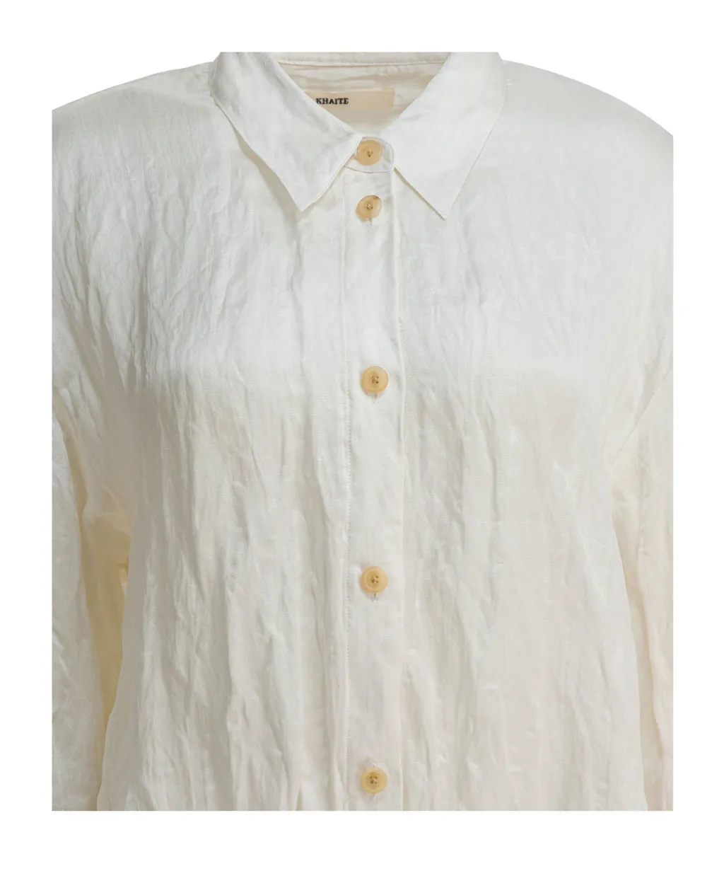 Khaite Long-Sleeved Crinkled Shirt