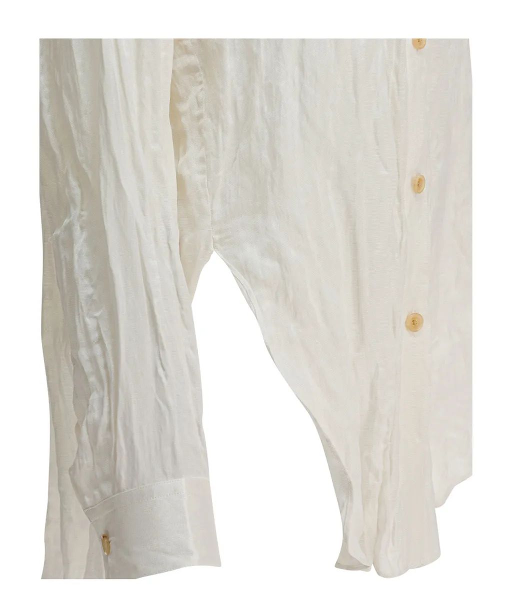 Khaite Long-Sleeved Crinkled Shirt