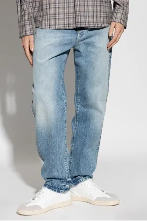 Versace Logo-Patch Studded Jeans