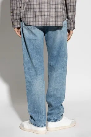 Versace Logo-Patch Studded Jeans