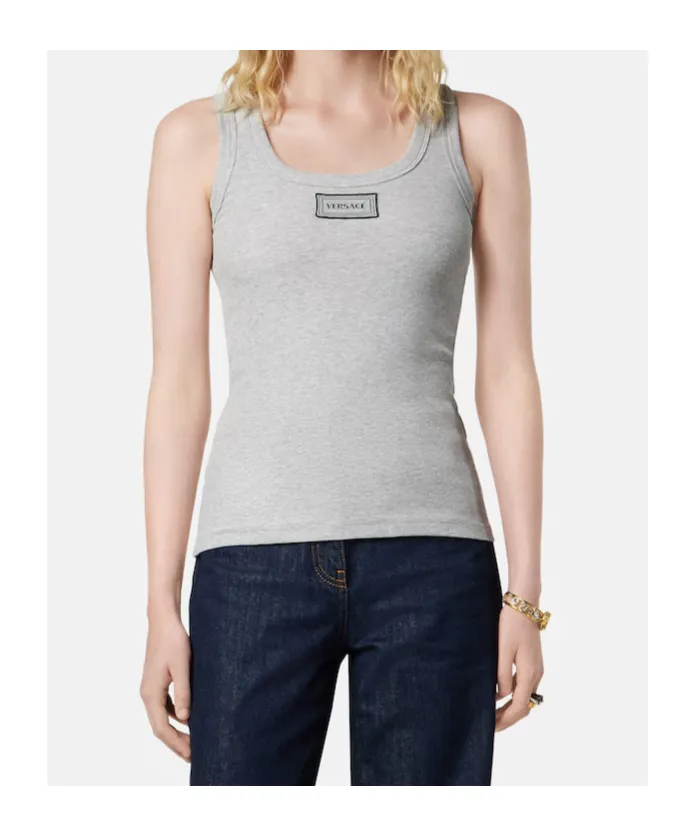 Versace Ribbed Stretch Tank Top