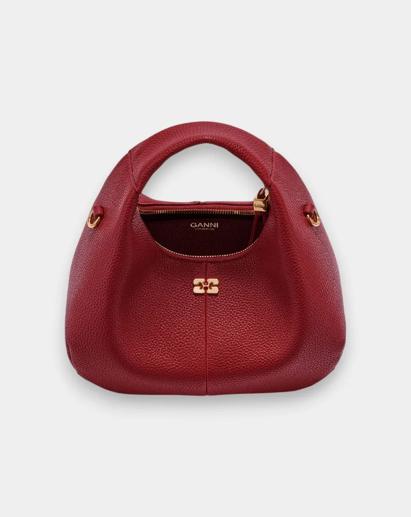 Grained Mini Hobo Bag