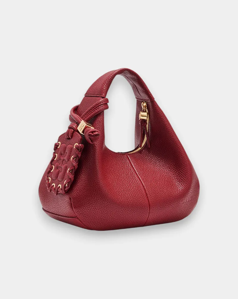 Grained Mini Hobo Bag