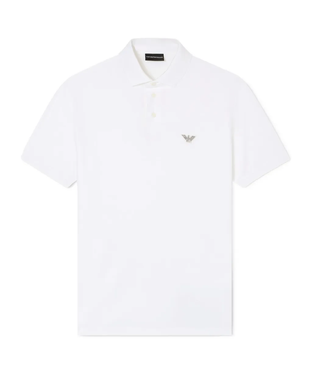 Emporio Armani Logo Embroidered Short-Sleeved Polo Shirt