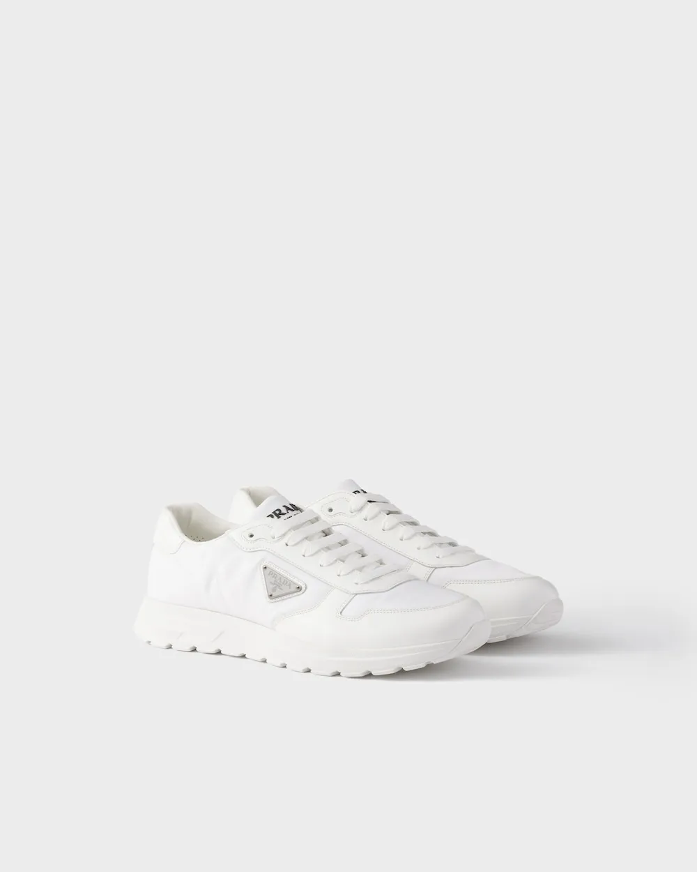 Prada Logo Plaque Low-Top Sneakers