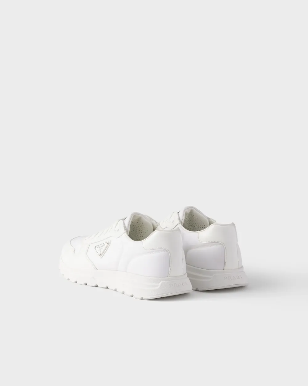 Prada Logo Plaque Low-Top Sneakers