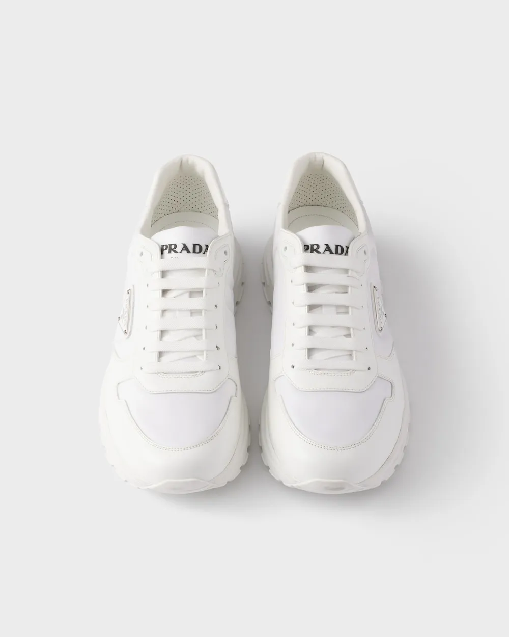 Prada Logo Plaque Low-Top Sneakers