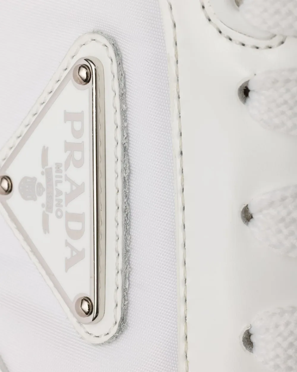 Prada Logo Plaque Low-Top Sneakers