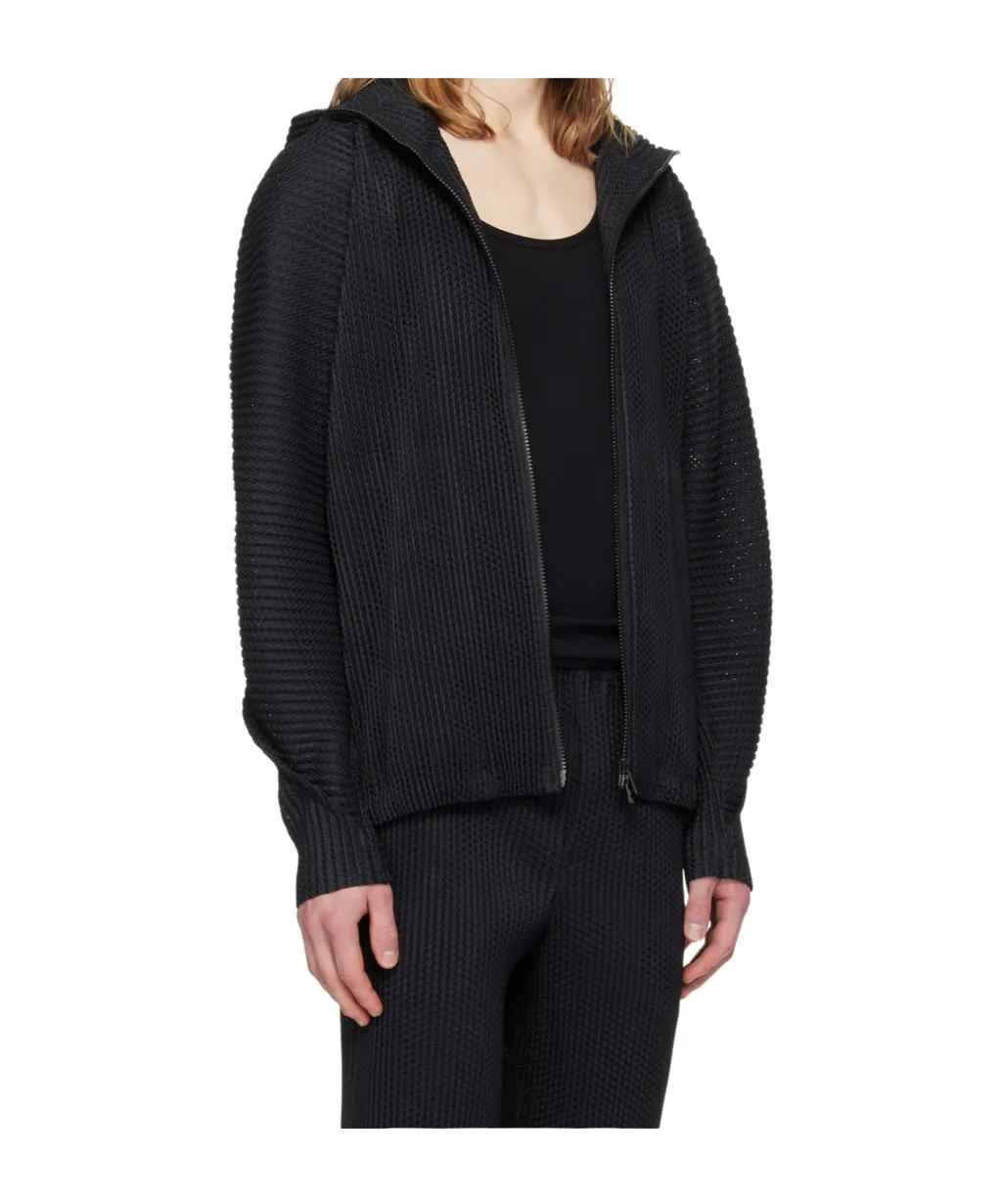 Homme Plissé Issey Miyake Wickerwork Mesh Cardigan
