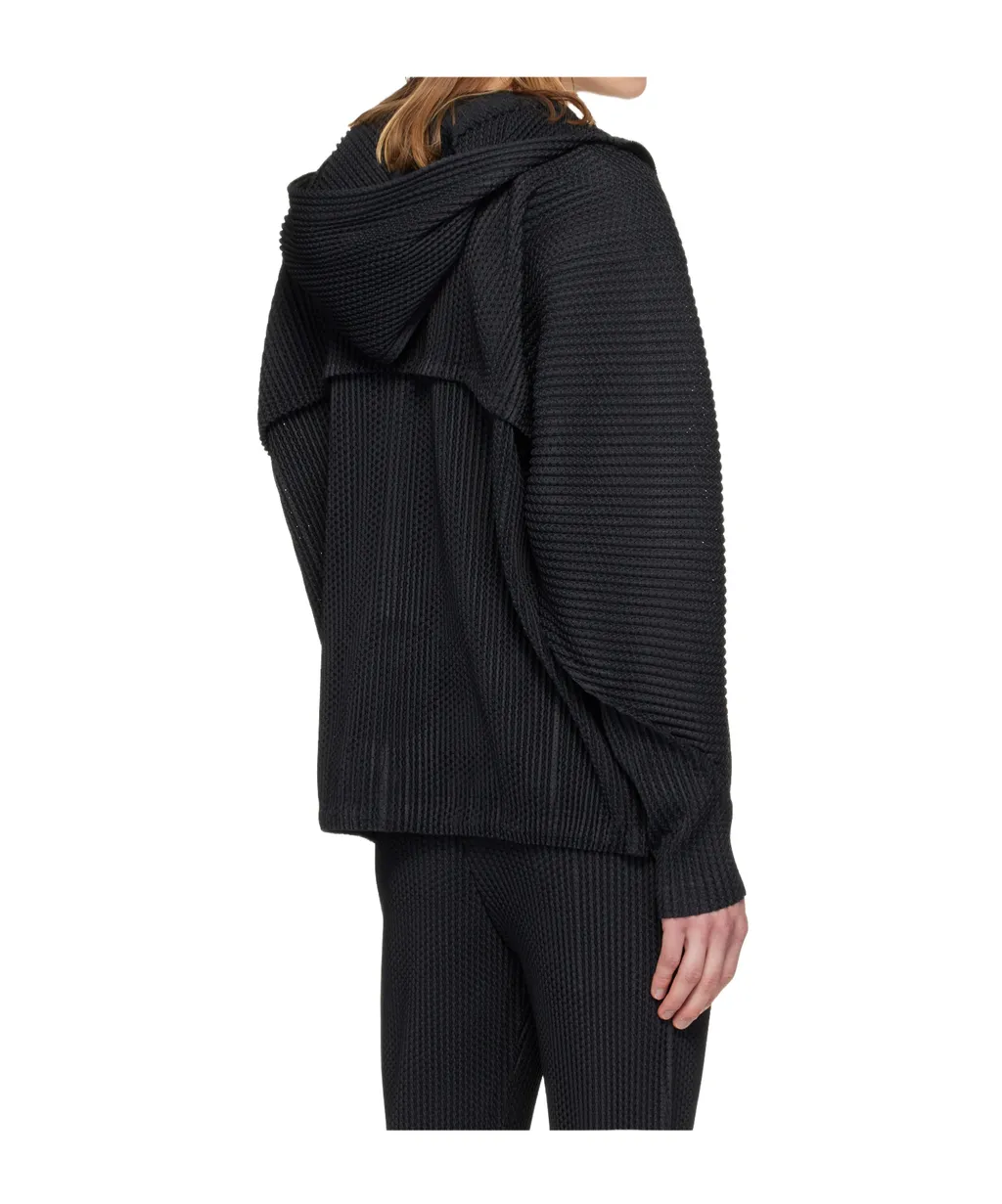 Homme Plissé Issey Miyake Wickerwork Mesh Cardigan