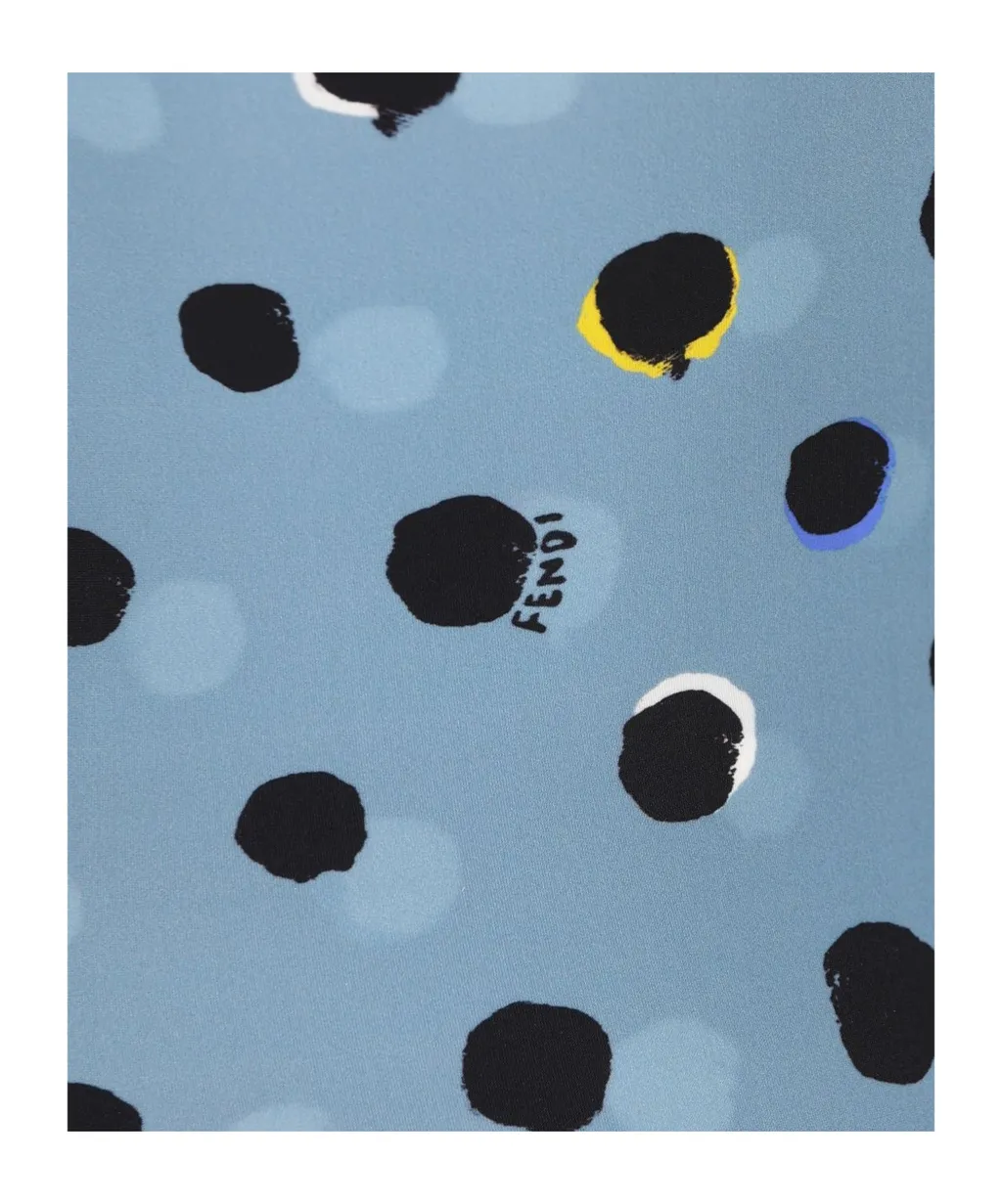 Fendi Polka Dot Printed One-Piece Swimsuit