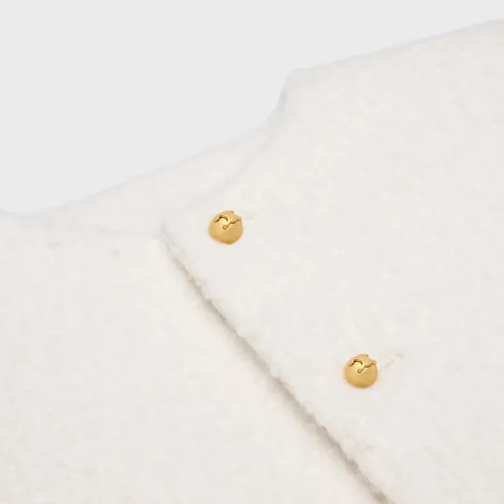 Jacket In Cashmere And Wool Natté