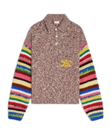 Polo Sweater In Mouline Cotton