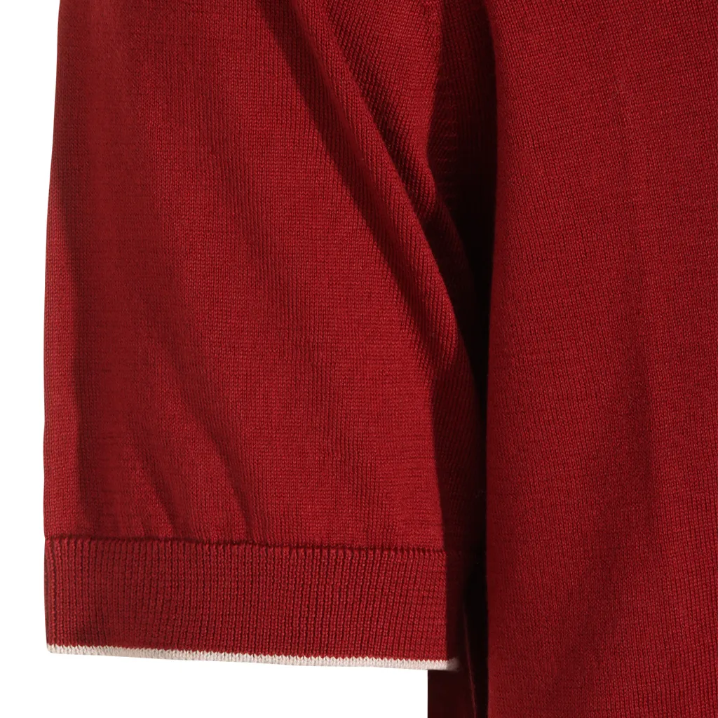 Brunello Cucinelli Short Sleeved Ribbed Polo Shirt