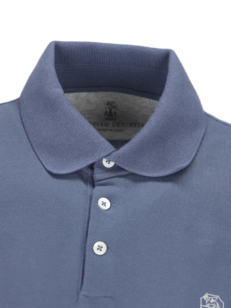 Brunello Cucinelli Logo Detailed Short-Sleeved Polo Shirt