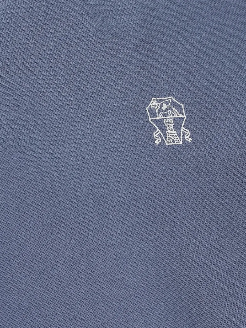 Brunello Cucinelli Logo Detailed Short-Sleeved Polo Shirt