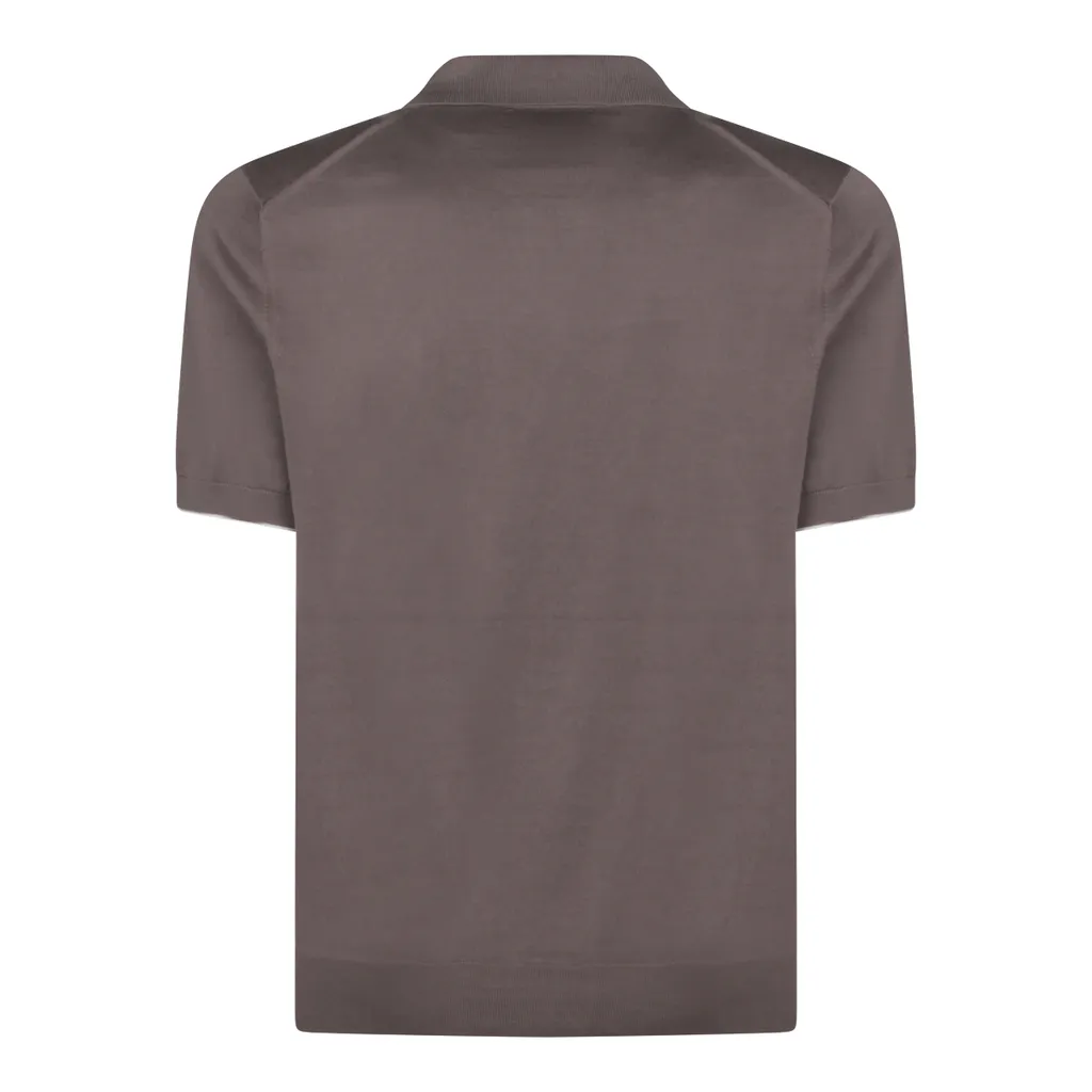 Brunello Cucinelli Short-Sleeved Fine-Knitted Polo Shirt