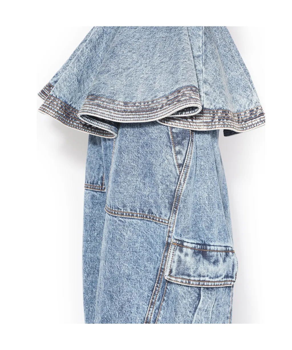 Peplum Denim Top