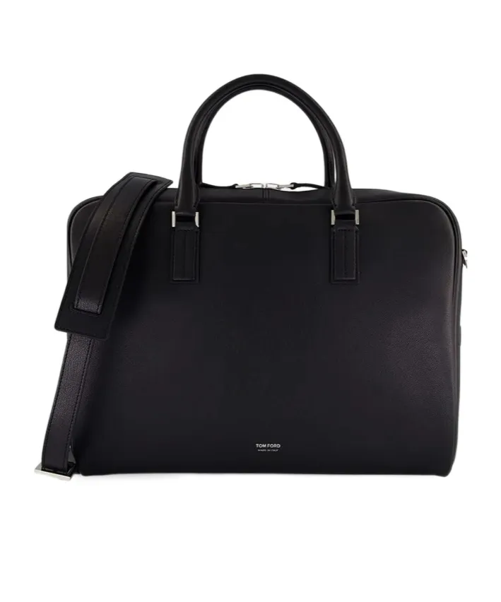 Tom Ford Logo Printed Zipped Briefcase