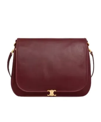 Soft Triomphe Besace In Supple Shiny Lambskin