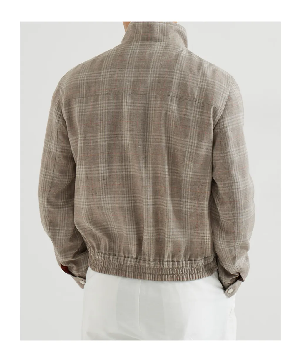Tartan Stand Collar Jacket