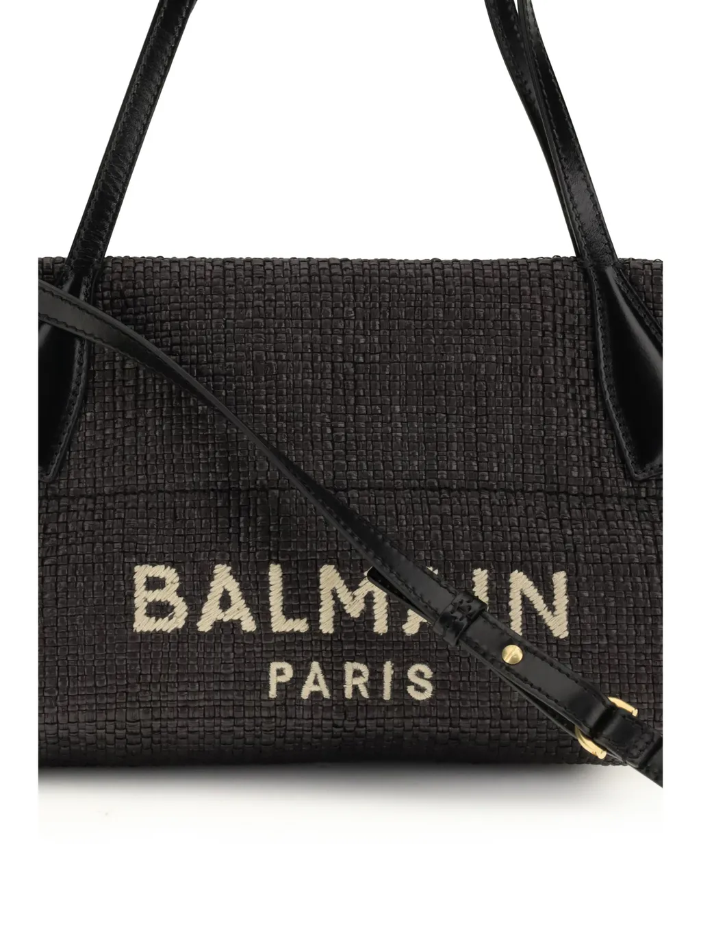 Balmain Logo Embroidered Small Track Tote Bag