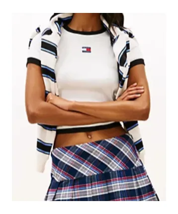 Tommy Badge Ribbed Slim T-Shirt
