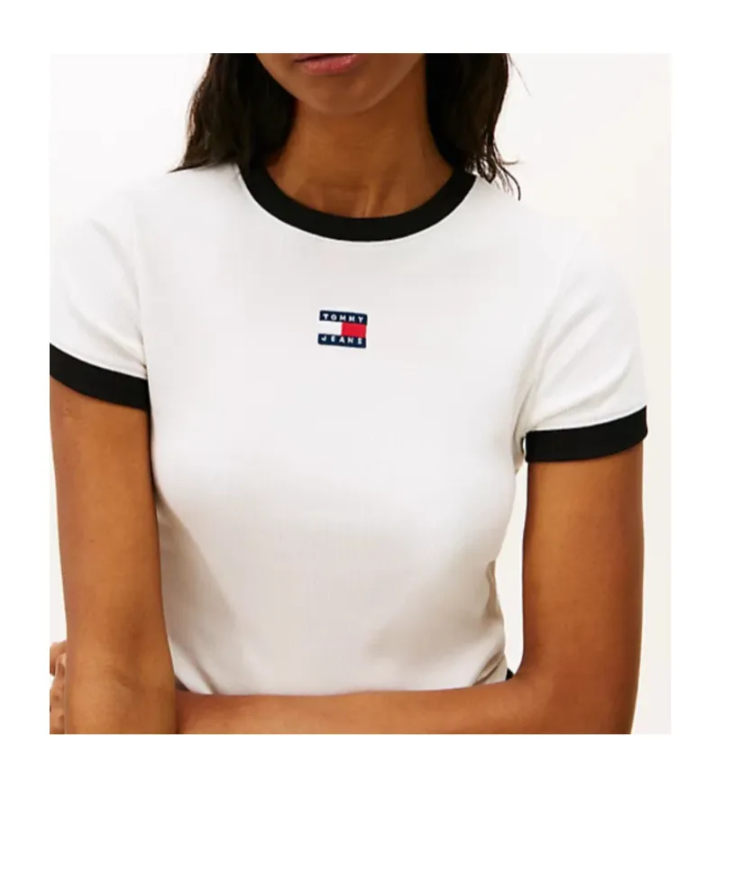 Tommy Badge Ribbed Slim T-Shirt
