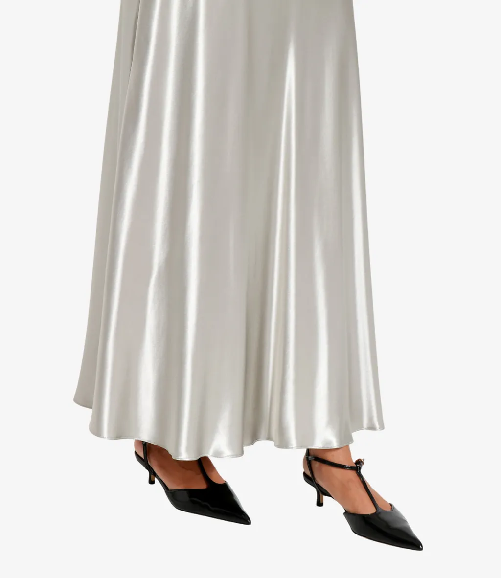 Solid Color Midi Skirt